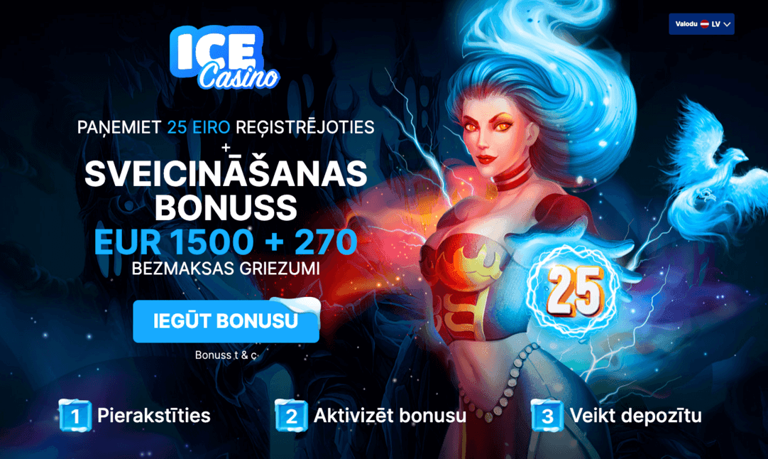 ICE Casino Bez Depozīta Bonuss